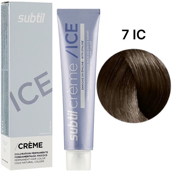 SUBTIL Ice Colors Стійка крем-фарба для волосся 7 IC Холодний блондин, 60 мл, image 