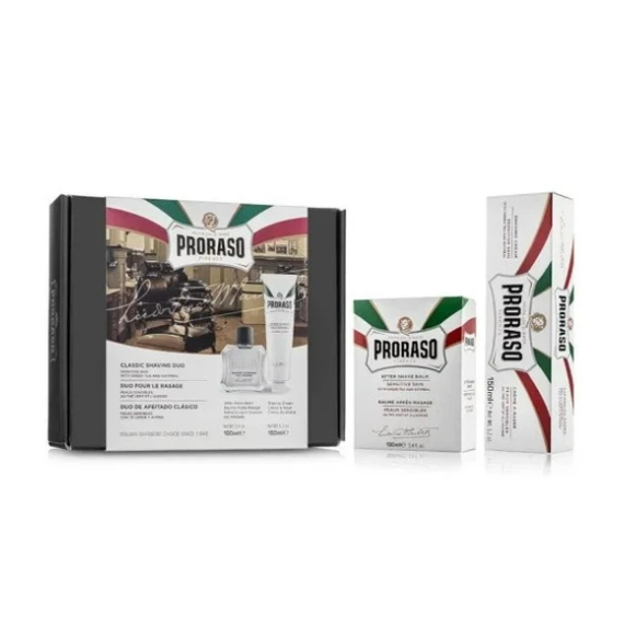 PRORASO Duo Pack Tube+Balm Sensitive Подарунковий набір для гоління з 2-х предметів (400486), image 