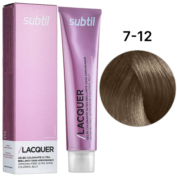 SUBTIL Lacquer Безаміачна тонуюча гелева фарба для волосся 7-12 Блондин пепелисто-перламутровий, 60 мл, Об'єм: 60 мл, Відтінок: 7/12, image 