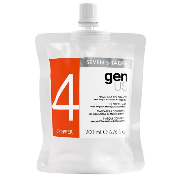 GENUS Seven Shades Mask 4 Copper Тонуюча маска Мідна, 200 мл, Відтінок: Copper, Об'єм: 200 мл, image 