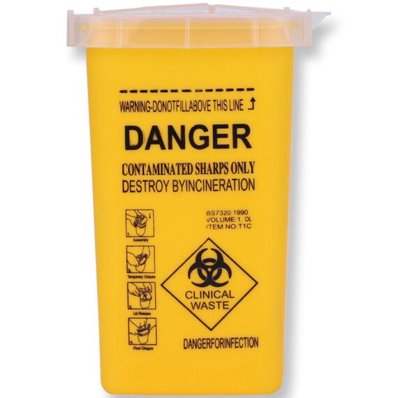 Контейнер для утилізації витратних матеріалів, жовтий, image 