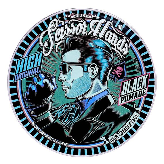 SCISSOR HANDS Murder High Hold Black Pomade Чорна помада для укладання волосся, 60 мл, Об'єм: 60 мл, image 