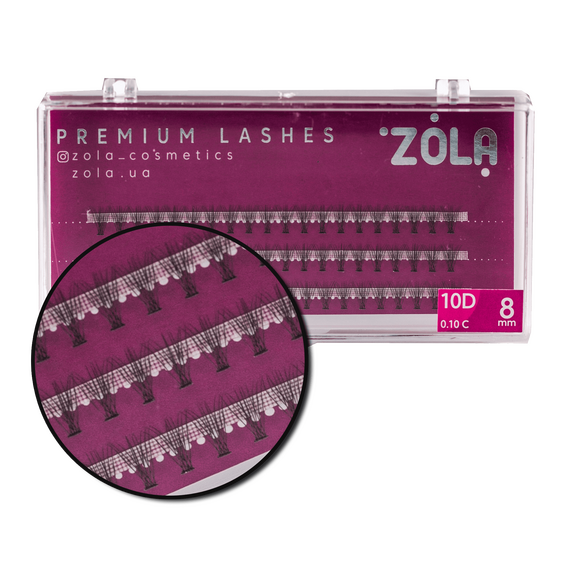 ZOLA Вії-пучки 10D, 8mm, image 