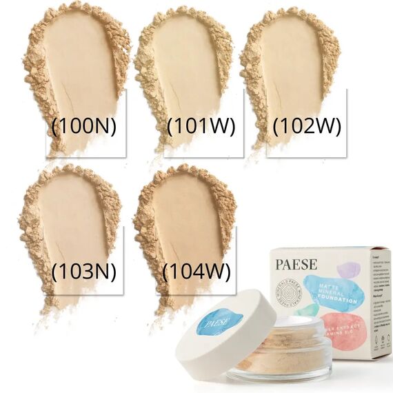 PAESE MINERALS Matte Foundation Розсипчаста основа матуюча № (101w) beige, 7 g, Відтінок: Beige, Об'єм: 7 г, image _ab__is.image_number.default