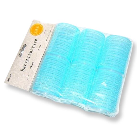 YRE Бігуді-липучки діаметр 44 (6 шт/уп) BG-08/BG-09, image 