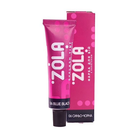 ZOLA Фарба для вій із колагеном 06 Blue black, 15 мл, image 