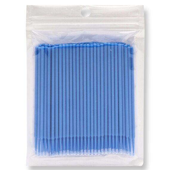 BI Мікробрашки для вій в пакеті блакитні, 100 шт, Колір: Блакитний, image 