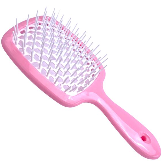 BI Superbrush Щітка для волосся рожева з білим, image 