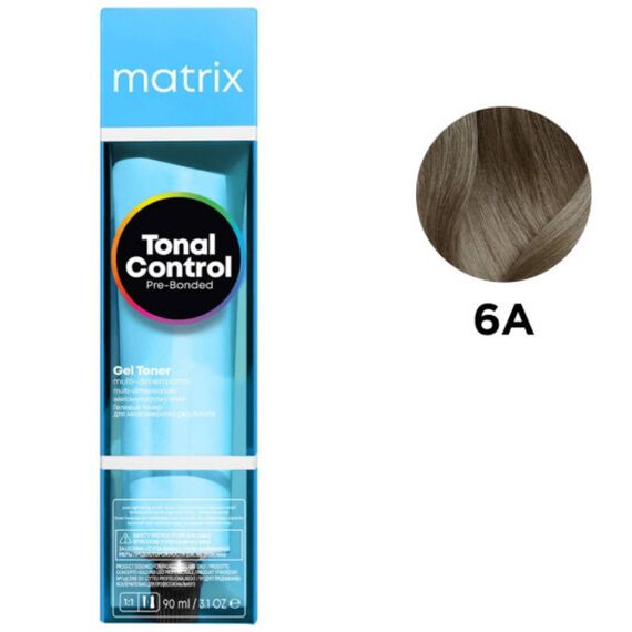 MATRIX Tonal Control Pre-Bonded Gel Tone Кислотний гелевий тонер 6A, темний блондин попелястий, 90 мл, Об'єм: 90 мл, Відтінок: 6A, image 