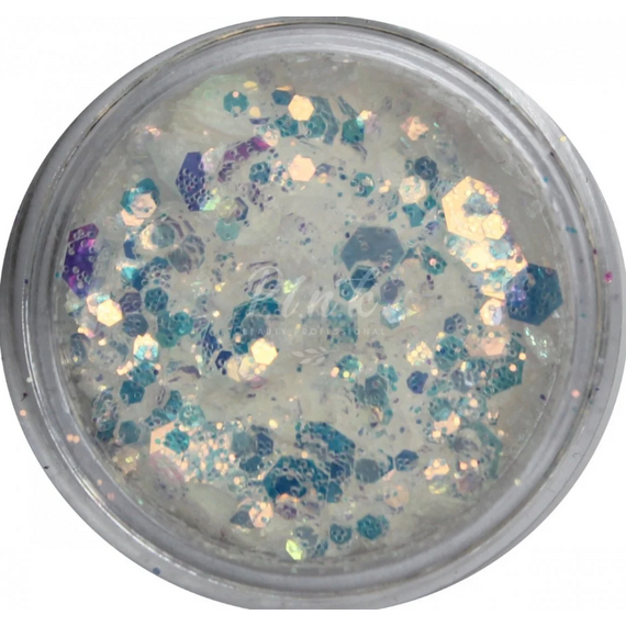 Pink Super брокат №6 Біло-золотистий, image 