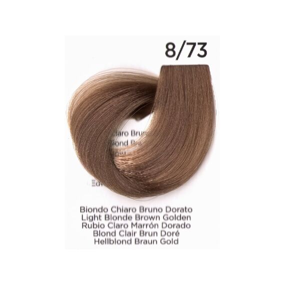 INEBRYA Color Стійка крем-фарба 8/73 Блондин світлий коричневий золотистий, 100 мл, Об'єм: 100 мл, Відтінок: 8/73, image _ab__is.image_number.default