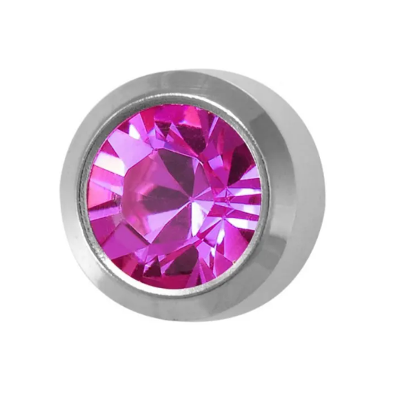 CAFLON Сережка гвоздик (NPVD, P, турмалін, оправа, 4мм, сталь, перший прокол), image 