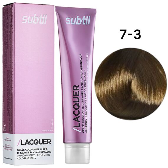 SUBTIL Lacquer Безаміачна тонуюча гелева фарба для волосся 7-3 Блондин золотистий, 60 мл, Об'єм: 60 мл, Відтінок: 7/3, image 