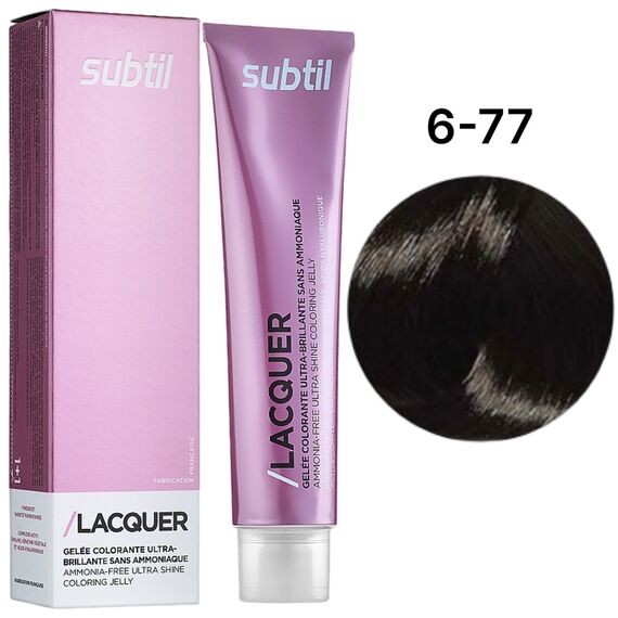 SUBTIL Lacquer Безаміачна тонуюча гелева фарба для волосся 6-77 Темний блондин глибокий коричневий, 60 мл, Об'єм: 60 мл, Відтінок: 6/77, image 