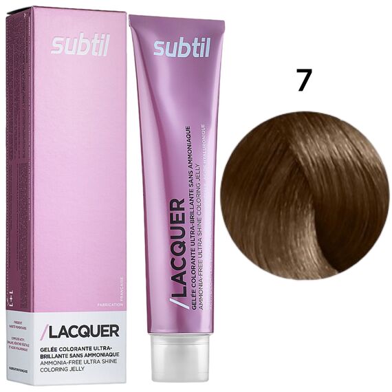 SUBTIL Lacquer Безаміачна тонуюча гелева фарба для волосся 7 Блондин, 60 мл, Об'єм: 60 мл, Відтінок: 7, image 