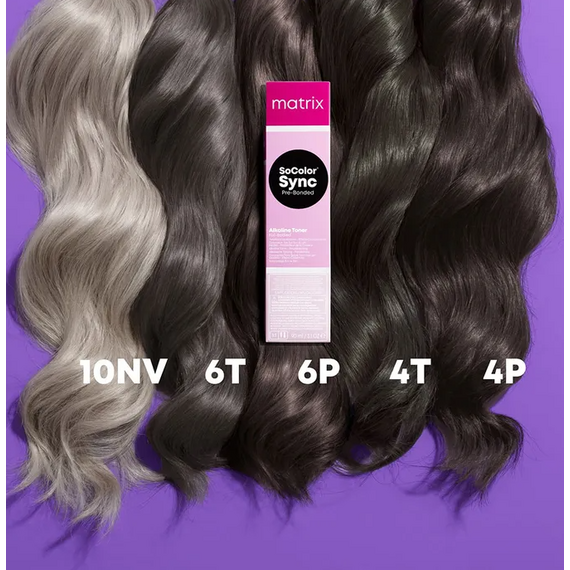 MATRIX Socolor Sync Pre-Bonded 4T Лужний тонер без аміаку, шатен титаніум, 90 мл, Об'єм: 90 мл, Відтінок: 4T, image _ab__is.image_number.default