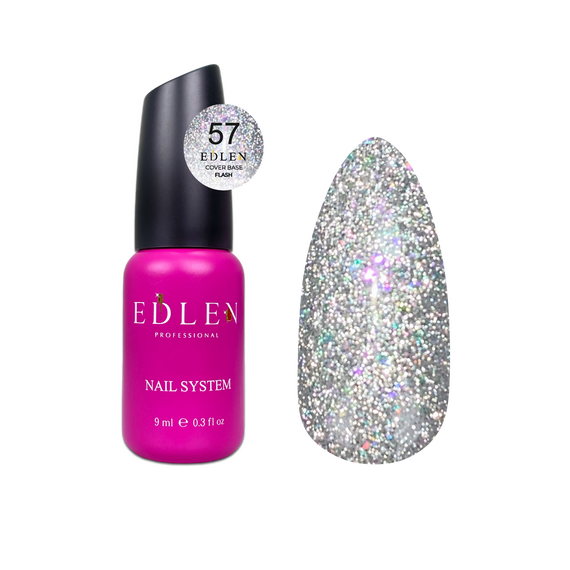 EDLEN Cover Base Світловідбиваюча база №57 Flash, 9 мл, Відтінок: 057, Об'єм: 9 мл, image 
