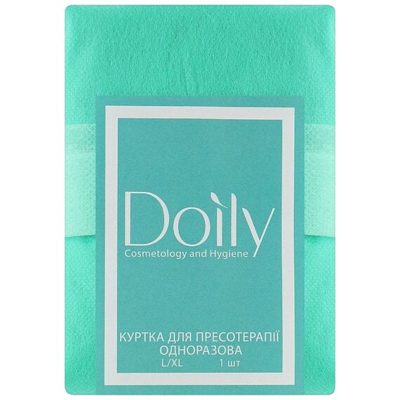 DOILY Куртка для пресотерапії з поясом L/XL зі спанбонду (1 шт/пач) Колір: м'ятний, Розмір: L/XL, Кількість: 1 шт, Колір: М'ятний, image 