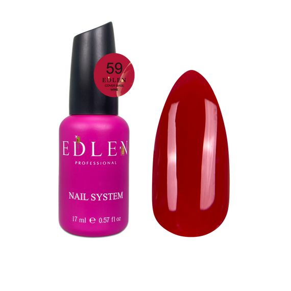 EDLEN Cover Base Камуфлююча база №59 Wine, 17 мл, Відтінок: 059, Об'єм: 17 мл, image 