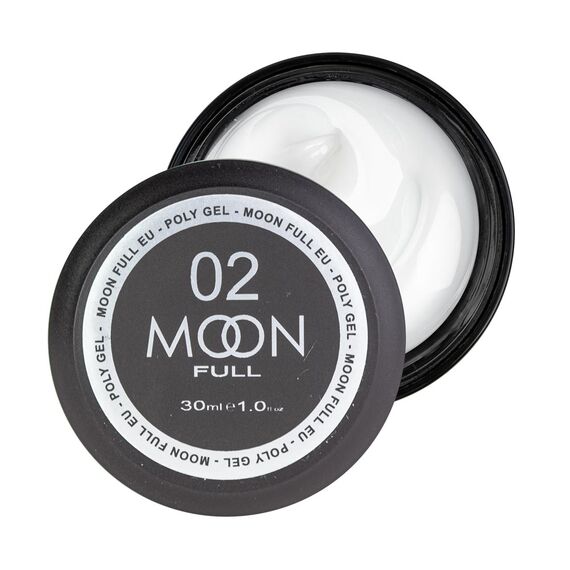 MOON FULL Poly Gel Полігель молочно-білий 02, 30 мл, Об'єм: 30 мл, Колір: 02, image 