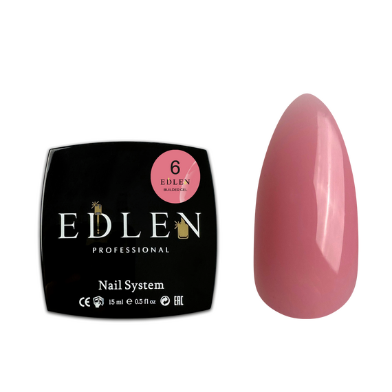 EDLEN Builder Gel №06 Гель для нарощування, 15 мл, Об'єм: 15 мл, Колір: 006, image 