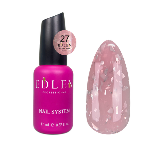 EDLEN Cover Base Камуфлююча база №27 Potal, 17 мл, Відтінок: 027, Об'єм: 17 мл, image 
