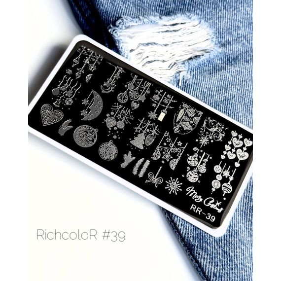 RICHCOLOR Пластина для стемпінгу - 039 New Year, №: 039, image _ab__is.image_number.default