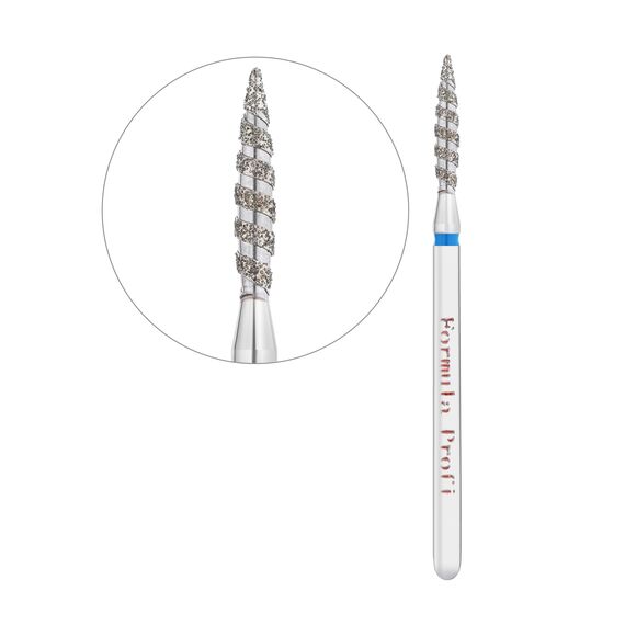 FORMULA PROFI Фреза алмазна полум'я (торнадо) синя діаметр 2,1 мм, Колір : Синій, Діаметр: 2,1 мм, image 