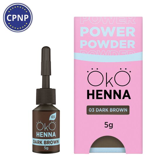 OKO Хна для брів 03 Dark Brown, 5 г, Об'єм: 5 г, Колір: Dark brown, image 