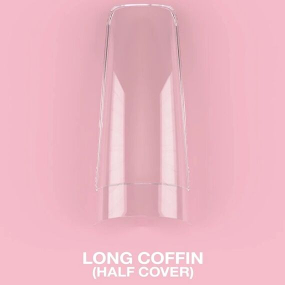 LUNA Gel Tips Coffin Long (Half Cover) Гелеві тіпси, 500 шт, Кількість: 500 шт, Форма: Coffin Long (Half Cover), image 