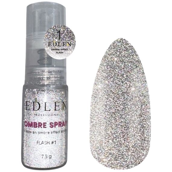 EDLEN Ombre Spray Flash №01 Пудра для омбре-ефекту світловідбиваюча, 7.5 г, Колір: 001, image 