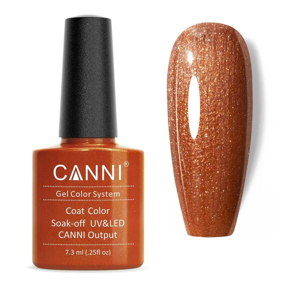 CANNI Гель-лак №009 (мідний металік), 7.3 мл, № гель лаку: 009, Об'єм: 7.3 мл, image 
