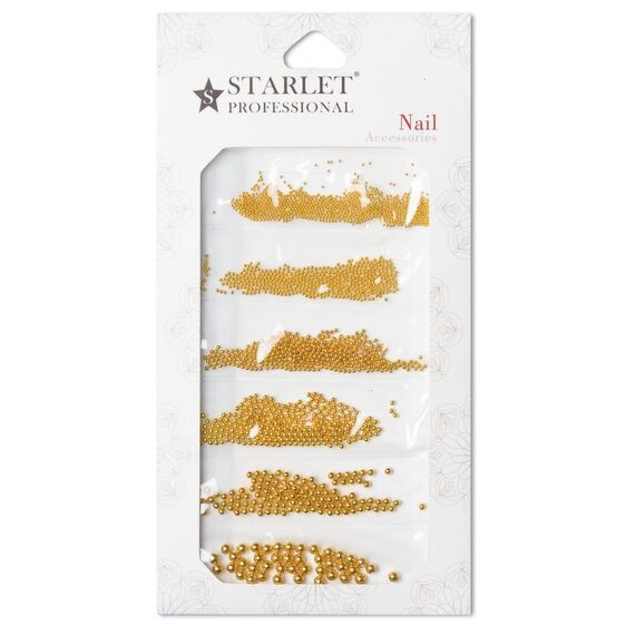 STARLET PROFESSIONAL Бульйонки металеві МІДНІ, різний розмір поділені, 1400 шт, Колір: Мідний, image _ab__is.image_number.default