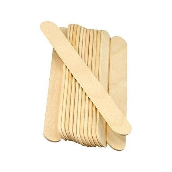 DANINS Шпатель дерев'яний 150мм*19мм*2мм, 100 шт/уп, image 