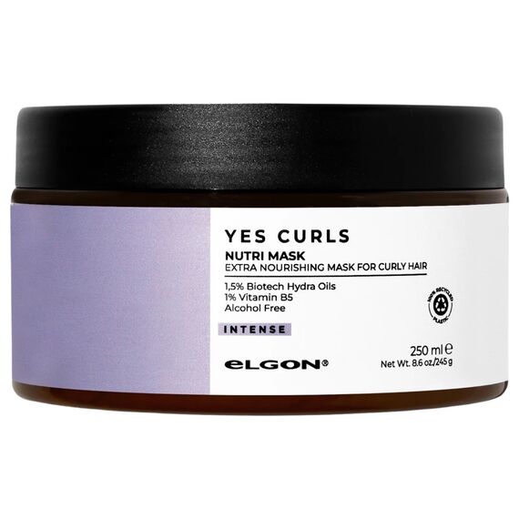 ELGON Yes Curls Nutri Mask Маска для живлення кучерявого волосся, 250 мл, Об'єм: 250 мл, image 