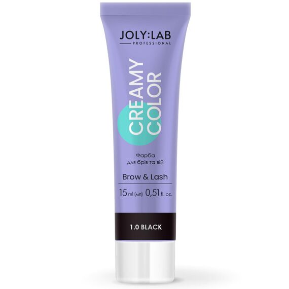 JOLY:LAB Creamy Color Фарба для брів та вій чорна, 15 мл, Об'єм: 15 мл, Колір: Чорний, image _ab__is.image_number.default
