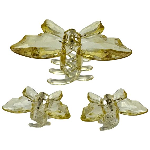 Краб для волосся середній метелик (кришталевий), набір 3 шт, image _ab__is.image_number.default