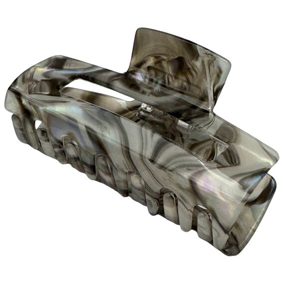 Краб для волосся середній мармуровий прямокутний, 1 шт, image _ab__is.image_number.default