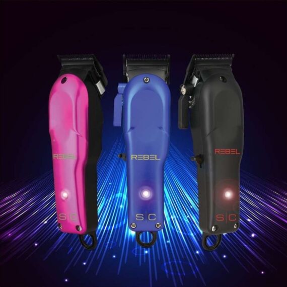 STYLECRAFT Rebel Машинка для стрижки з трьома змінними корпусами, чорний/розовий/синій (PTOREBESCIT), image _ab__is.image_number.default