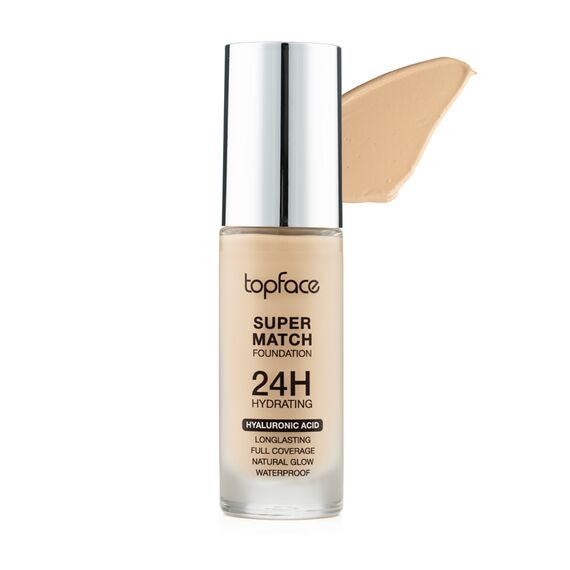 TOPFACE Super Match 24H Foundation Тональний крем №003 True Beige, 30 мл, Відтінок: №003, Об'єм: 30 мл, image 