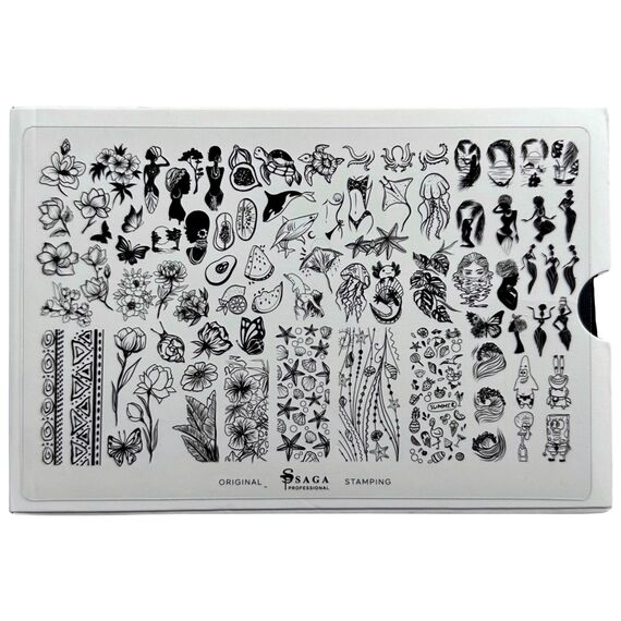 SAGA Пластина для стемпiнгу №01 Sea, №: №01, image 