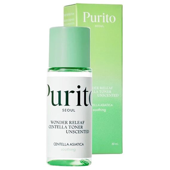 PURITO Seoul Wonder Releaf Centella Toner Unscented Заспокійливий тонер з центеллою без ефірних олій, 30 мл, Об'єм: 30 мл, image _ab__is.image_number.default
