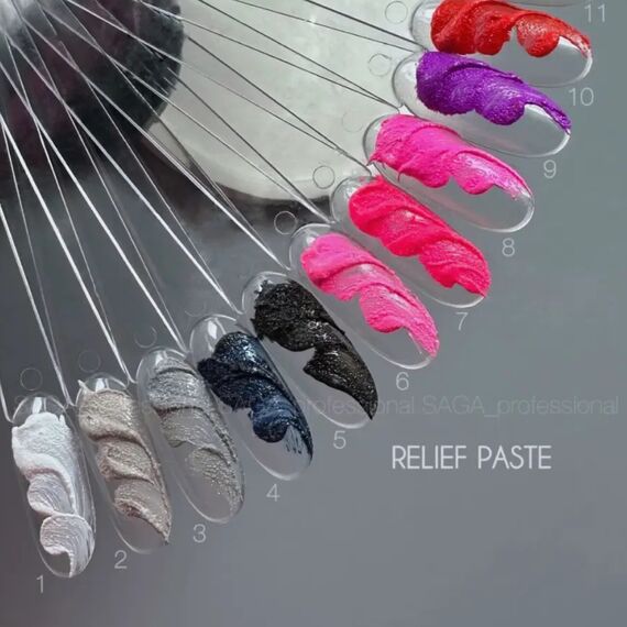 SAGA Relief Paste Рельєфна паста №05 чорна, 5 мл, Колір: 05, image _ab__is.image_number.default