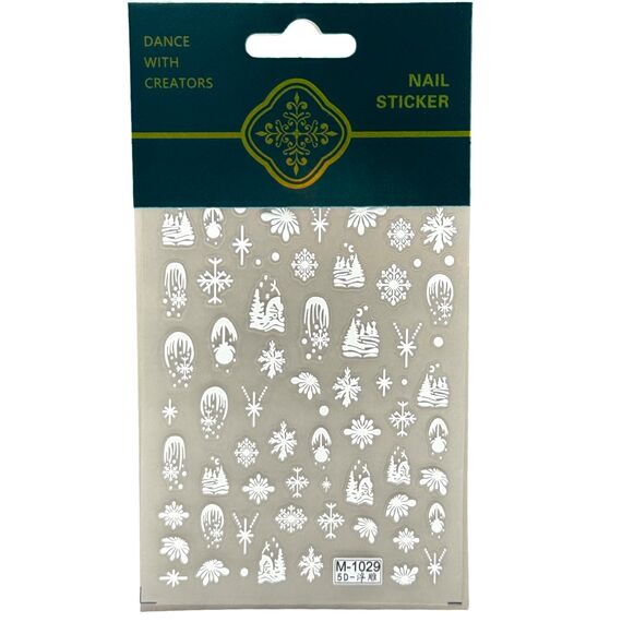 S. P. Новорічний слайдер-дизайн для нігтів 5D М-1029, №: 1029, image 