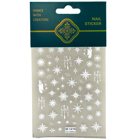 S. P. Новорічний слайдер-дизайн для нігтів 5D М-1416, №: 1416, image 