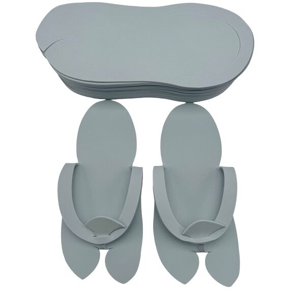 S. P. Тапочки одноразові Сірі, 12 пар, Кількість: 12 пар, Колір: Сірі, image 