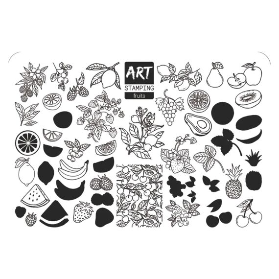 ART Stamping Пластина для стемпінгу Фрукти (mini), image 