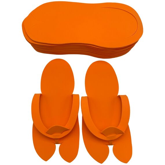 S. P. Тапочки одноразові Оранжеві, 12 пар, Кількість: 12 пар, Колір: Оранжевий, image 