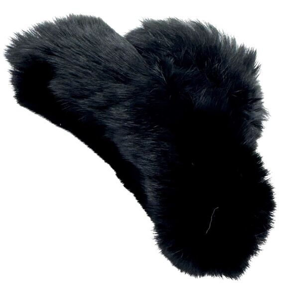 Краб для волосся великий пухнастий чорний №1, 1 шт, image 