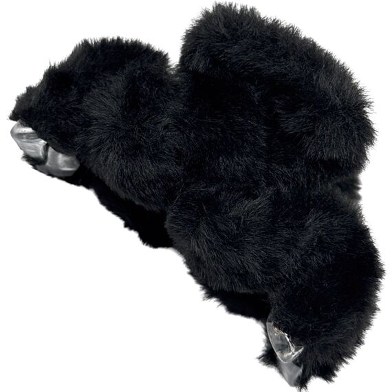 Краб для волосся середній пухнастий зигзаг чорний, 1 шт, image 